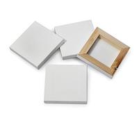 RAGE ACCESSORIES 4 x Mini Artists White Canvas 7x7cm Art Craft Stretched Framed Canvas