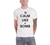 Rage Against The Machine Calm Like A Bomb Men T-Shirt White L, 100% Cotton, Regular