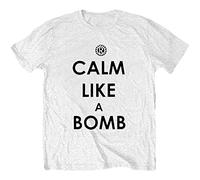 Rage Against The Machine Calm Like A Bomb Men T-Shirt White L, 100% Cotton, Regular