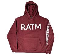 Rage Against The Machine Hoodie Battle 99 Official Unisex Marroon Red Pullover M