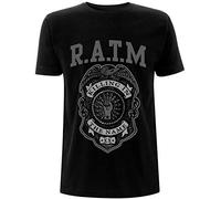 Rage Against The Machine Men's Official Black Police Logo Badge T-Shirt