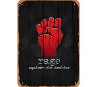 Rage Against The Machine Plaque Poster Tin Sign Wall Poster Decor Funny Retro Bar Coffee Club Pub Gift Wall Decor Sign 8x12 Inch.