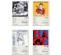 Rage Against The Machine Poster Album Cover Limited Edition Canvas Poster Bedroom Decor Landscape Office Room Decor Gift (Set of 4) Unframed 8x12inch(20x30cm)