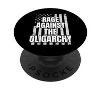 Rage Against The Oligarchy Patriotic Protest Activist Flag PopSockets Adhesive PopGrip