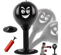 Rage Bag, Desktop Punching Bag, Suction Punch Bag, Desktop Heavy Duty Punch Ball For Rage Relief,Boxing Training Ball, Mood Relief Boxing Punch Ball For Wall, Tile, Table (black)