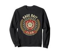 Rage Bait Club Vintage Troll Mascot Meme Badge Sweatshirt