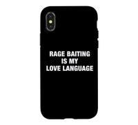Rage Baiting Is My Love Language Funny Sarcastic Meme Humor Case for iPhone X/XS