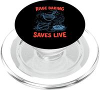 Rage Baking Saves Live Chaos Kitchen Funny Ironic Baker PopSockets PopGrip for MagSafe