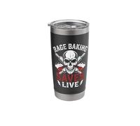 Rage Baking Saves Live Fun Metalhead Stress Baker Hardcore Stainless Steel Insulated Tumbler