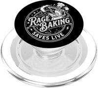 Rage Baking Saves Live Funny Chaos Kitchen Skeleton Baker PopSockets PopGrip for MagSafe