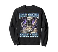 Rage Baking Saves Lives Funny Angry Cat Home Bakers Sweatshirt