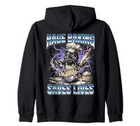 Rage Baking Saves Lives Funny Angry Cat Home Bakers Zip Hoodie