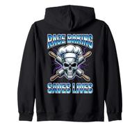 Rage Baking Saves Lives Skull Rolling Pins Baker Zip Hoodie