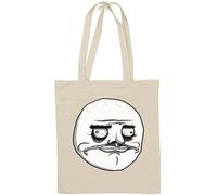 Rage Comic Me Gusta I Like Meme Natural Cotton Tote Bag White