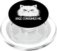 Rage Consumes Me Cat Funny Angry Mood Sarcastic Meme Humor PopSockets PopGrip for MagSafe