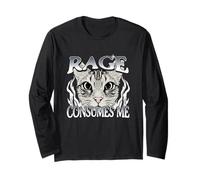 Rage Consumes Me Cat Humor Meme Long Sleeve T-Shirt