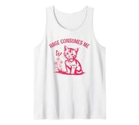 Rage Consumes Me Cute Angry Kitten Funny Contrast Humor Tank Top
