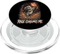 Rage Consumes Me Cute Dog Butterfly Ironic PopSockets PopGrip for MagSafe
