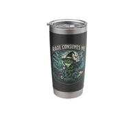 Rage Consumes Me Frog Meme, Witch Scooter Humor Stainless Steel Insulated Tumbler