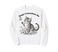 Rage Consumes Me Funny Angry Cute Cat Meme Shirt Cats Lovers Sweatshirt