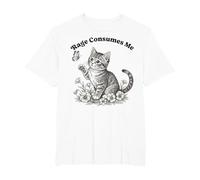 Rage Consumes Me Funny Angry Cute Cat Meme Shirt Cats Lovers T-Shirt, Men's Big and Tall, White, 6X Tall