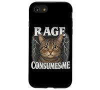Rage Consumes Me Funny Cat Meme Women Men Case for iPhone SE (2020) / 7/8