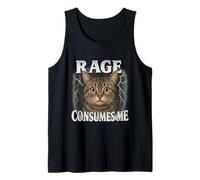 Rage Consumes Me Funny Cat Meme Women Men Tank Top