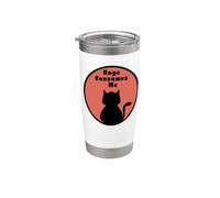 Rage Consumes Me Hilarious Cat Silhouette Stainless Steel Insulated Tumbler