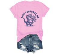 Rage Consumes Me Shirt, Rage Consumes Me T-Shirt, Rage Consumes Me Cat Shirt Pink