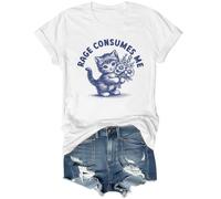 Rage Consumes Me Shirt, Rage Consumes Me T-Shirt, Rage Consumes Me Cat Shirt White