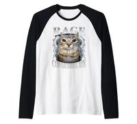 Rage Consumes Me Staring Cat Meme Funny Silly Design Raglan Baseball Tee