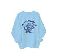 Rage Consumes Me Sweatshirt, Rage Consumes Me Cat Sweatshirt, Rage Consumes Me Shirt Carolina Blue
