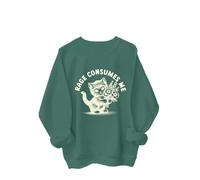 Rage Consumes Me Sweatshirt, Rage Consumes Me Cat Sweatshirt, Rage Consumes Me Shirt Green