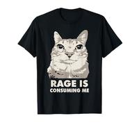 Rage Is Consuming Me Angry Cat Meme Sarcasm Funny T-Shirt