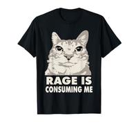 Rage Is Consuming Me Angry Cat Meme Sarcasm Funny T-Shirt