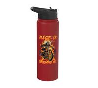 Rage is Consuming Me Cringe Skeleton Stainless Steel Insulated Water Bottle