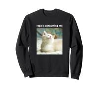 Rage Is Consuming Me Cute Funny Cat Irony Sweatshirt