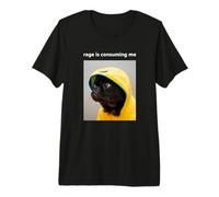 Rage is Consuming Me Funny Pug Cute Dog Meme Premium T-Shirt