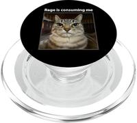 Rage Is Consuming Me Silly Staring Cat Meme Funny Saying PopSockets PopGrip for MagSafe