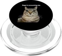 Rage Is Consuming Me Silly Staring Cat Meme Funny Saying PopSockets PopGrip for MagSafe