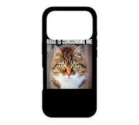 Rage Is Consuming Me Staring Angry Cat Rage Silly Funny Meme Case for iPhone 17 Pro