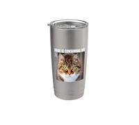 Rage is Consuming Me Staring Angry Cat Rage Silly Funny Meme Stainless Steel Insulated Tumbler