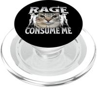 Rage Is Consuming Me Staring Cat Meme Funny Brainrot Bootleg PopSockets PopGrip for MagSafe