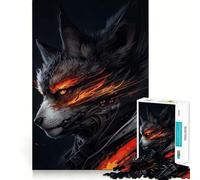 Rage of The Wolf Jigsaw Puzzles for Adults1000 Pieces Memory Boost Together Fun Image Assembly Art Collectible (38x52cm)