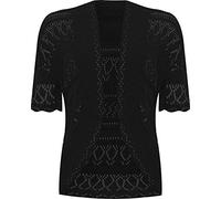 RageIT Ladies Bolero Shrug Crochet Knitted Cardigan Black