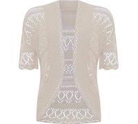 RageIT Ladies Bolero Shrug Crochet Knitted Cardigan Cream