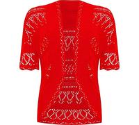 RageIT Ladies Bolero Shrug Crochet Knitted Cardigan Red