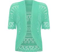 RageIT Ladies Knitted Bolero Crochet Cardigan Shrug Mint