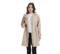 RAGEMAN Womens Windproof Jacket, Water-Resistant Classic Trench Coat - Lightweight Nylon Cotton Blend with Adjustable Waist Belt for Spring Autumn