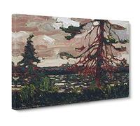 Ragged Pine By Tom Thomson Canvas Print | Gallery Wrapped 30mm Frame Wall Art | 20x14 inches | Ready to Hang | Classic Picture | Living Room Bedroom Lounge Office